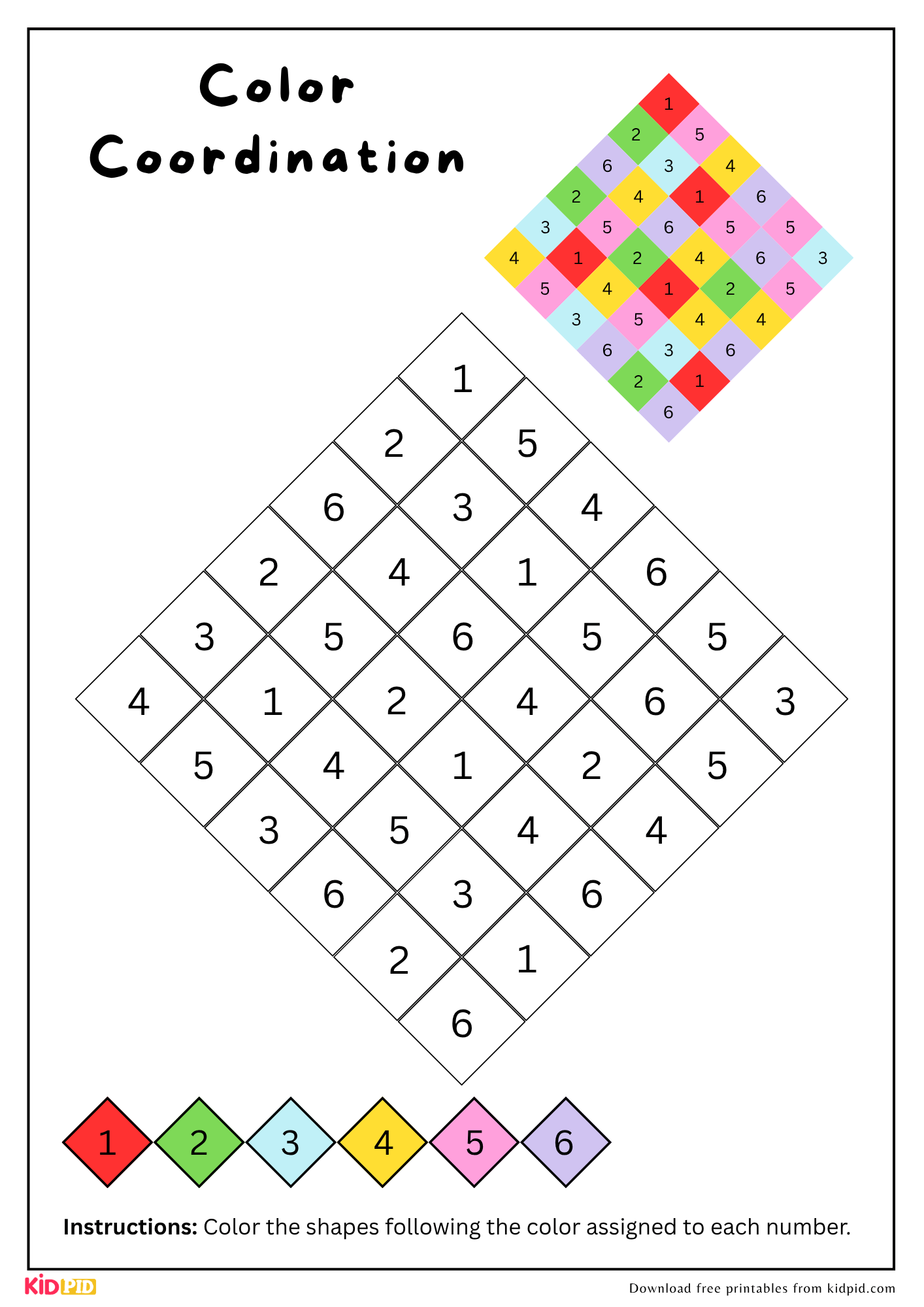 Color-by-Code Activity to Boost Attention and Focus in Kids