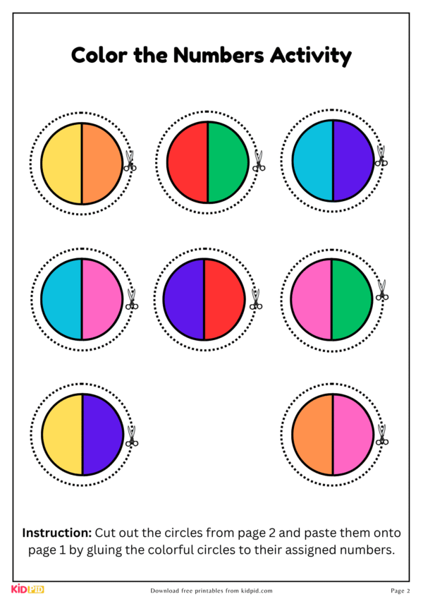Color Recognition Numbers Activity For Kids - Image 2