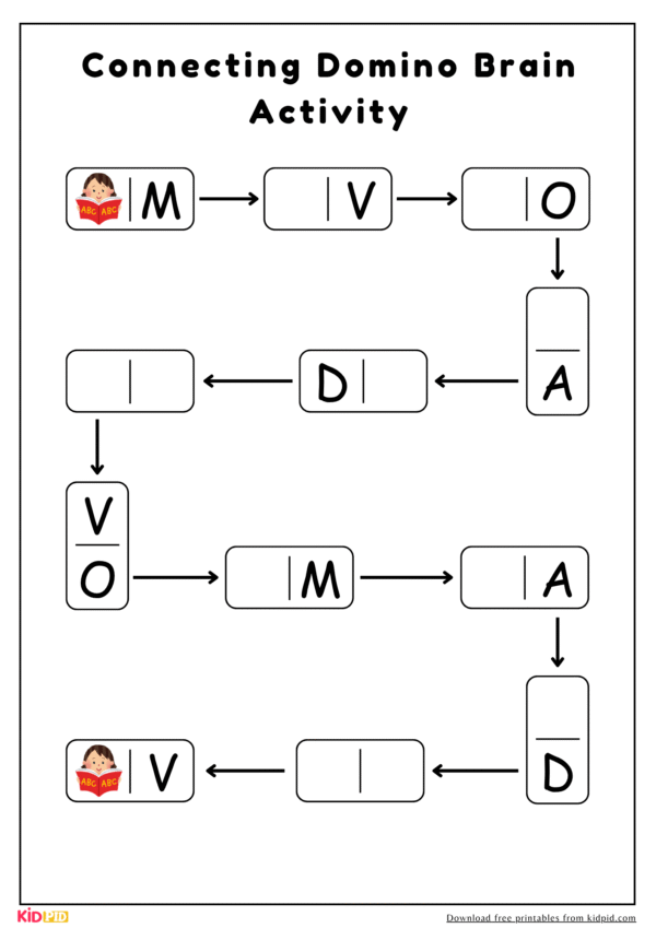 Connecting Domino Brain Teaser Activity For Grade 1 - Image 3