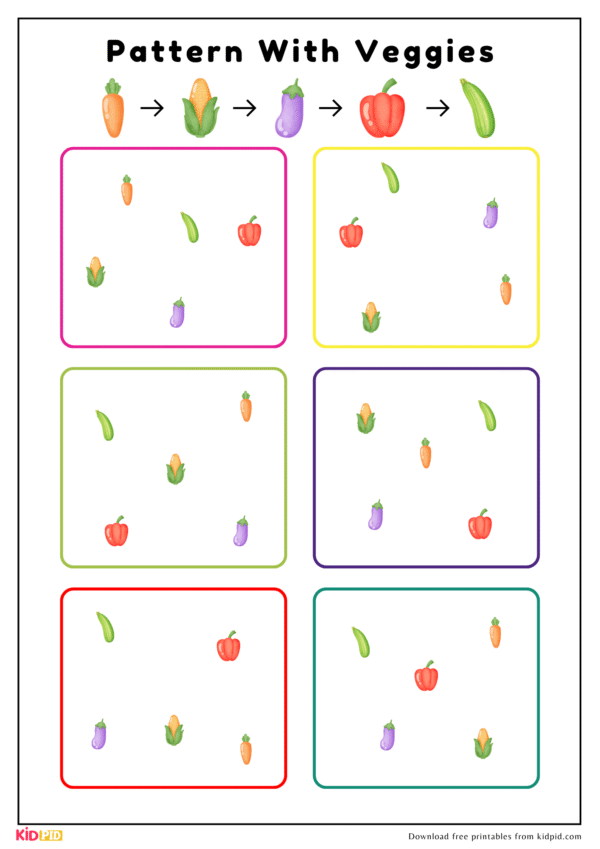 Pattern Sequence Matching Activity for Kids