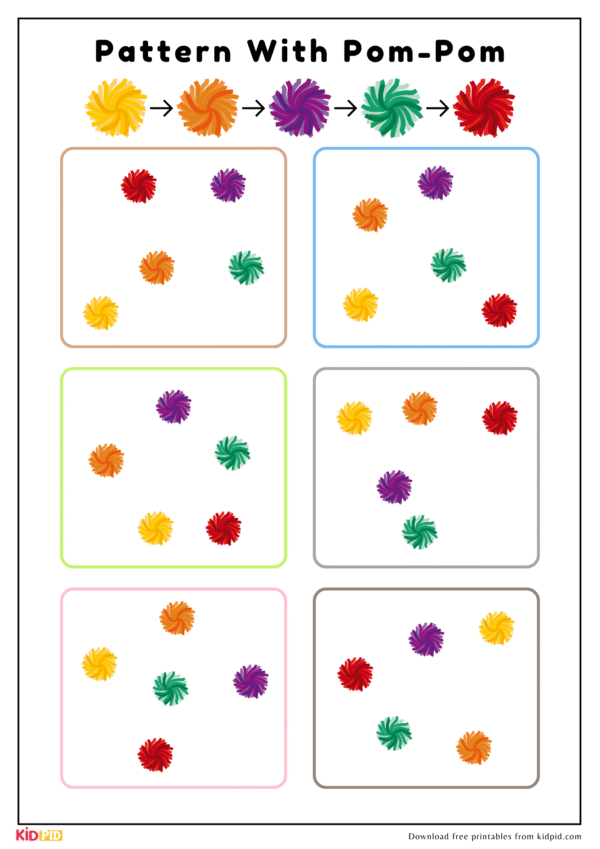 Pattern Sequence Matching Activity for Kids - Image 3