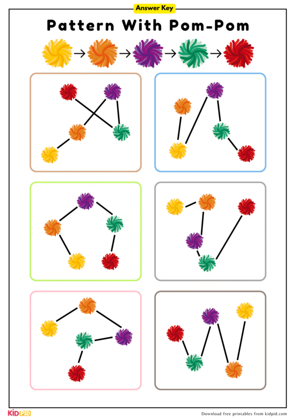 Pattern Sequence Matching Activity for Kids - Image 4