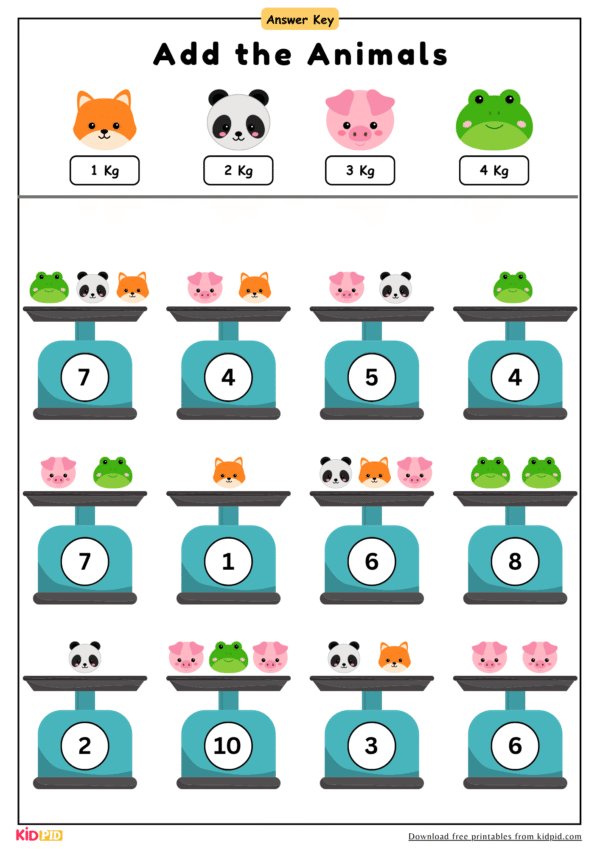 Weight Matching Activity for Kids - Image 2