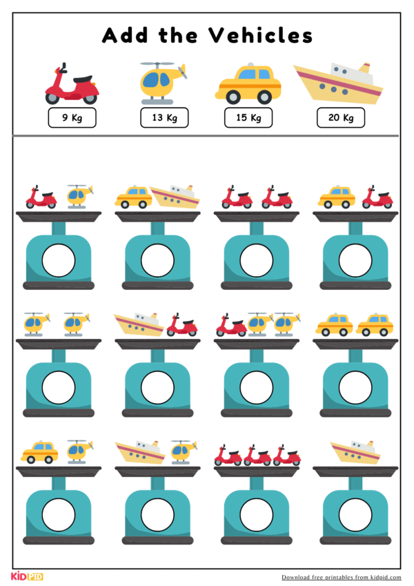 Weight Matching Activity for Kids - Image 3