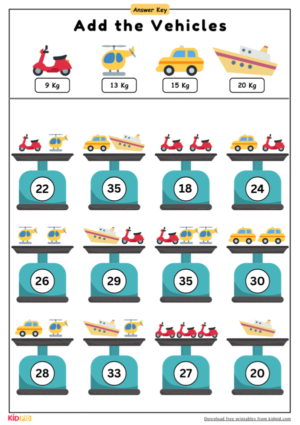Weight Matching Activity for Kids - Image 4