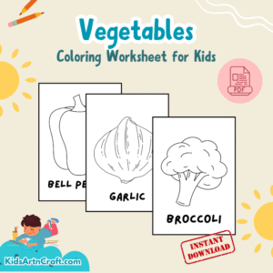 Vegetables Coloring Worksheet for Kids