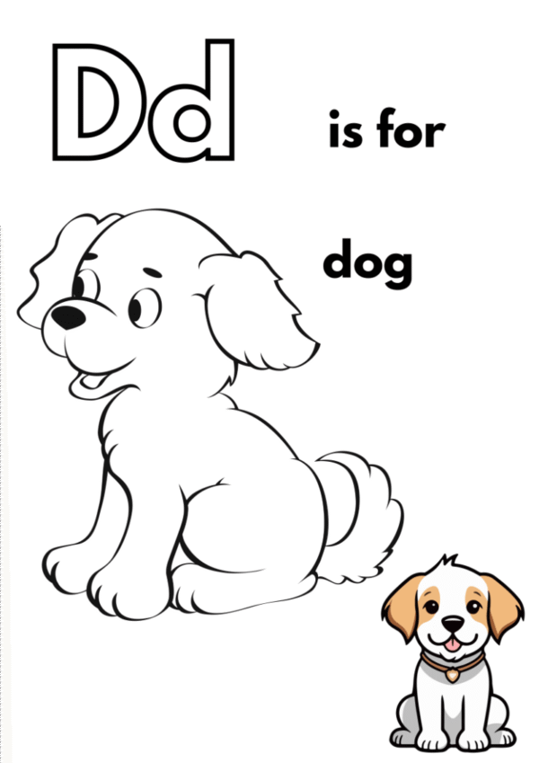 A to Z Alphabet Animals Coloring Worksheet for Kids - Image 2