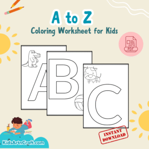 A to Z Coloring Worksheet for Kids