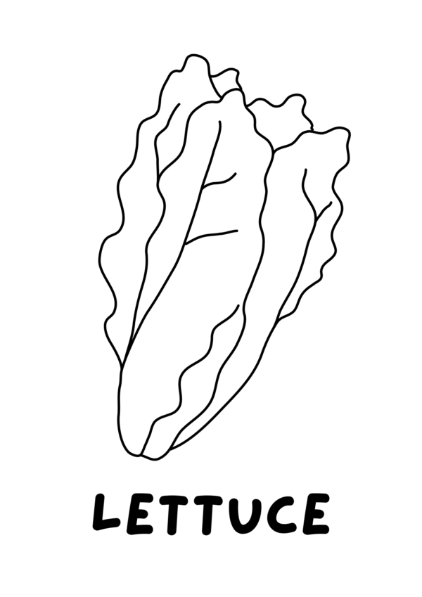 Vegetables Coloring Worksheet for Kids - Image 2