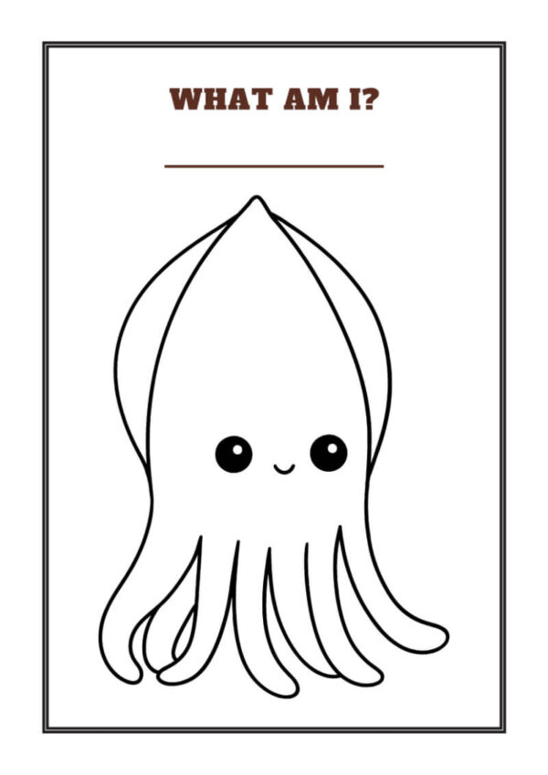 Sea Animals Coloring Worksheet for Kids - Image 2