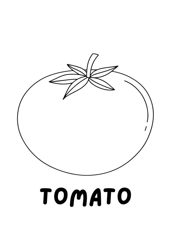Vegetables Coloring Worksheet for Kids - Image 5