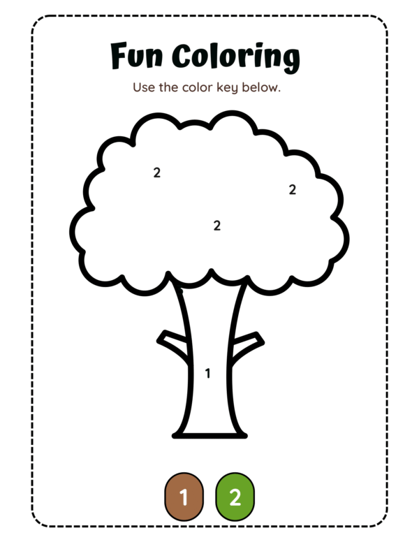 Free Coloring With Numbers Worksheets for Kids - Image 4
