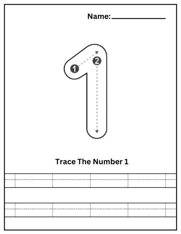 1 to 100 Number Tracing and Counting Worksheet