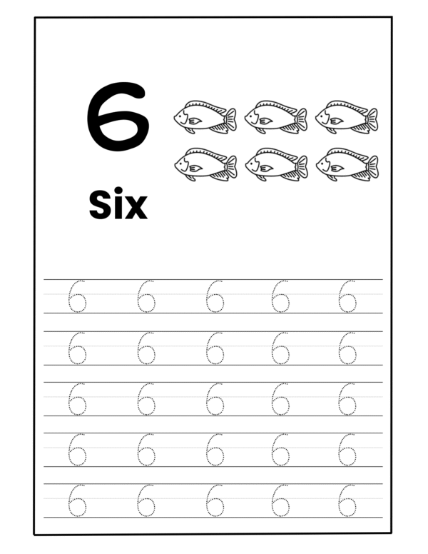 1 to 20 Number Tracing and Coloring Worksheet for Kindergarten