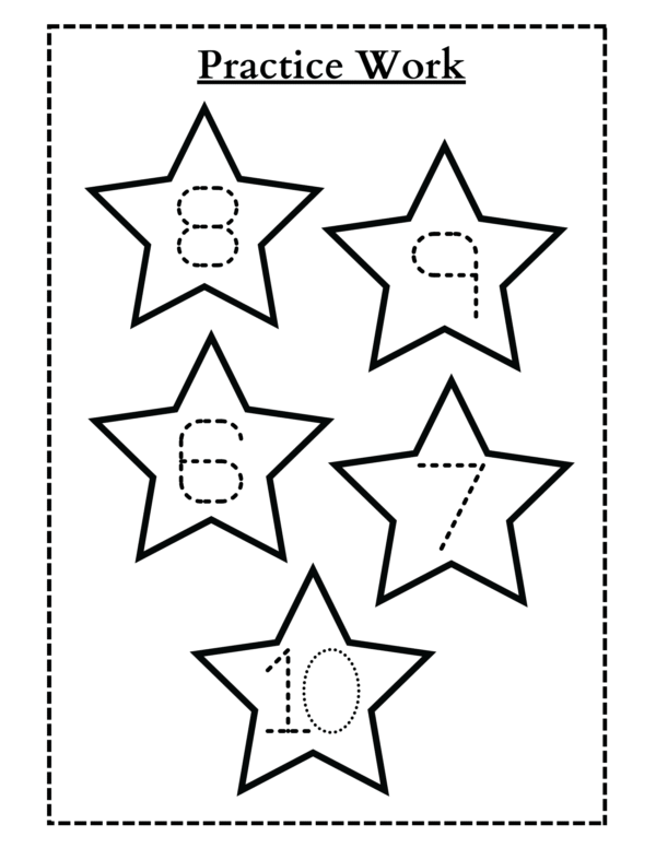 1 to 20 Number Tracing Worksheet for Kindergarten