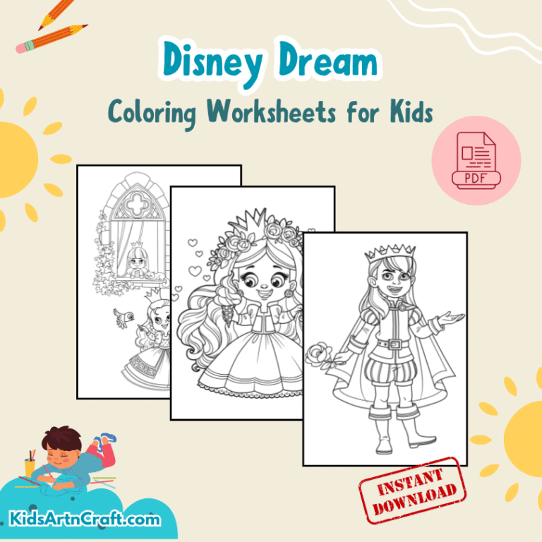 Disney Dream Coloring Worksheets for Kids – SHOP