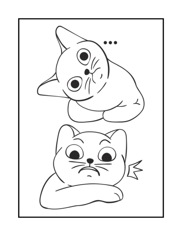 Cat Coloring Printable Worksheets - Image 2