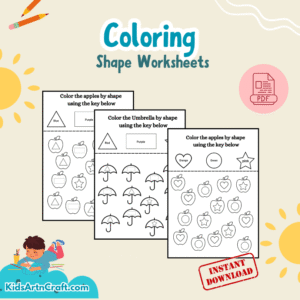 Coloring By Shapes Worksheet