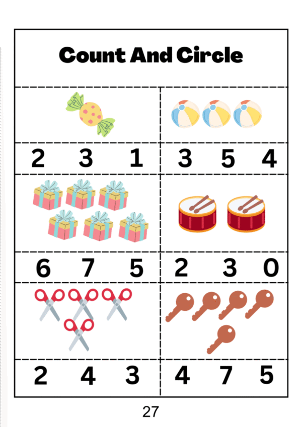 Count And Circle Worksheet - Image 2