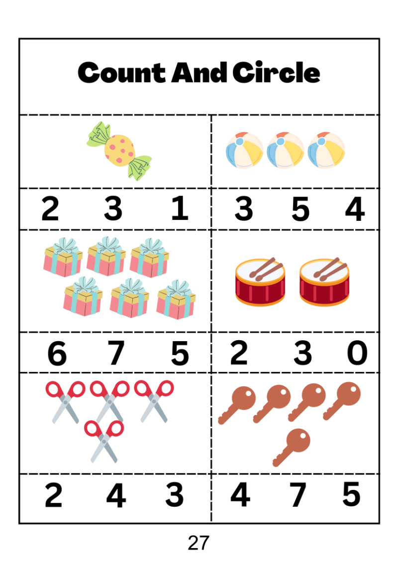 Count And Circle Worksheet - Image 2