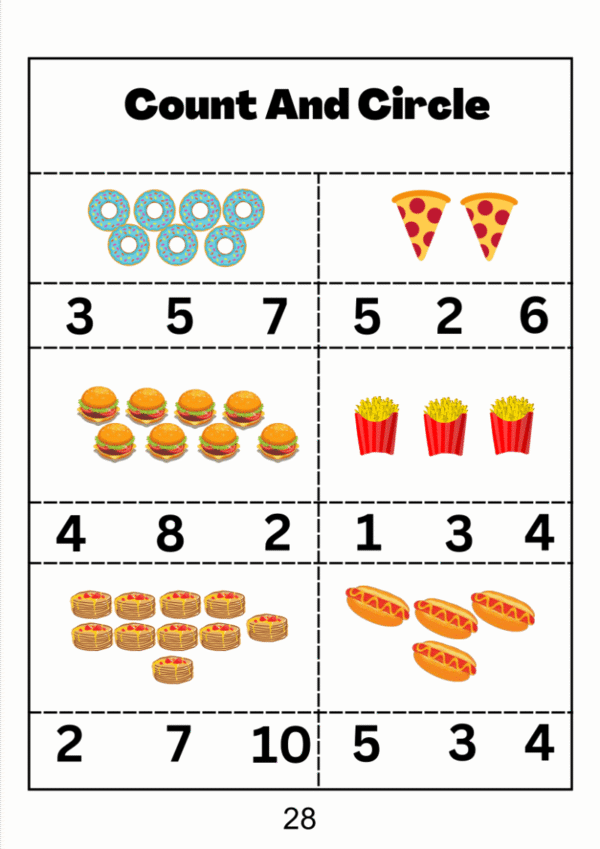 Count And Circle Worksheet - Image 3