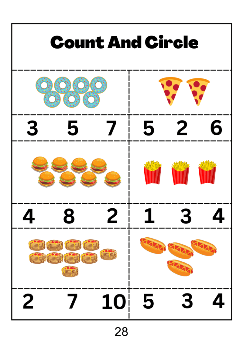 Count And Circle Worksheet - Image 3