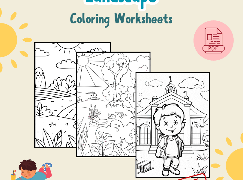 Landscape Coloring Worksheets – SHOP