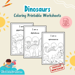 Dinosaurs Coloring - Printable Worksheets for Kids