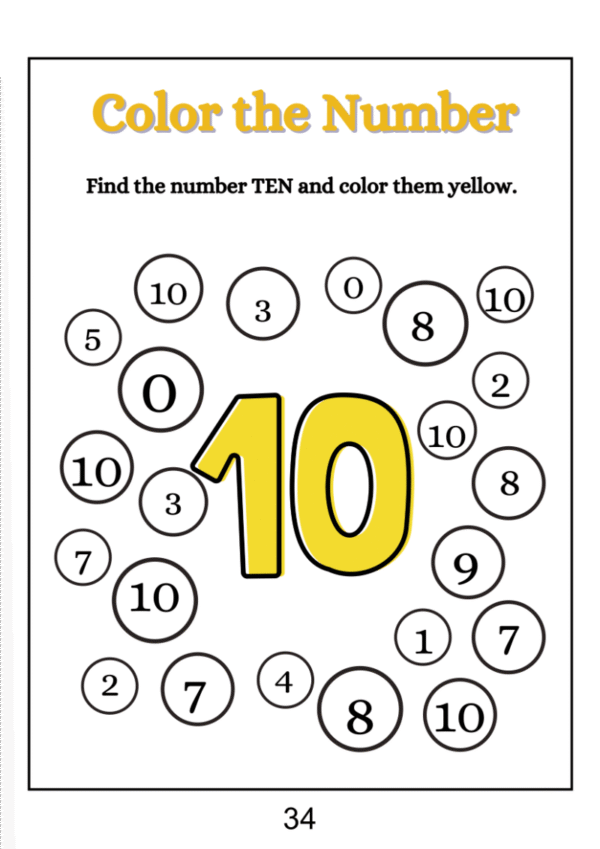 Find And Color The Number - Image 3