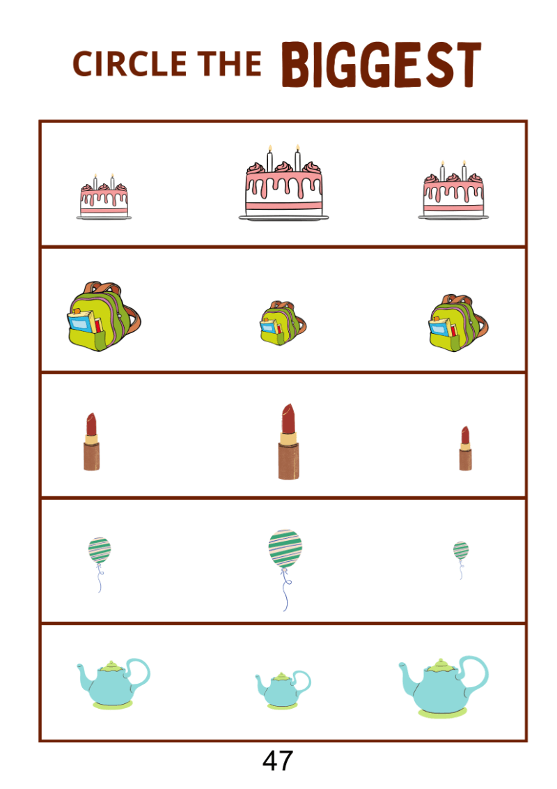 Find The Biggest Worksheet - Image 3