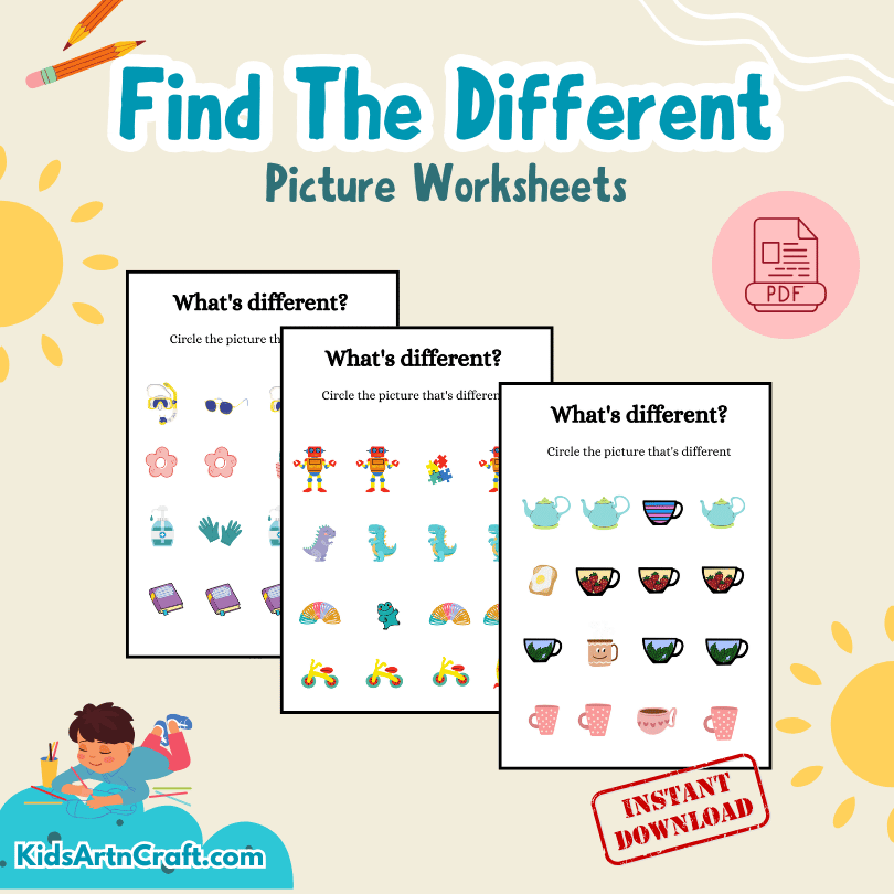 Find The Different Picture Worksheet