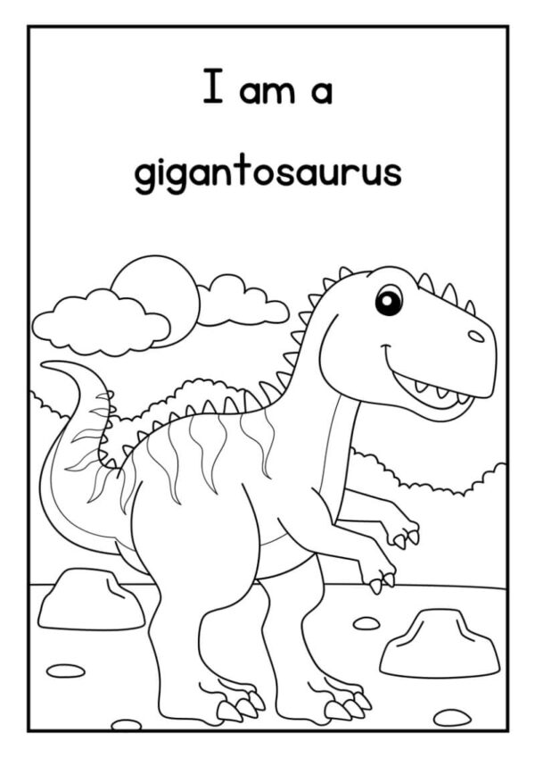 Dinosaurs Coloring Printable Worksheets - Image 3