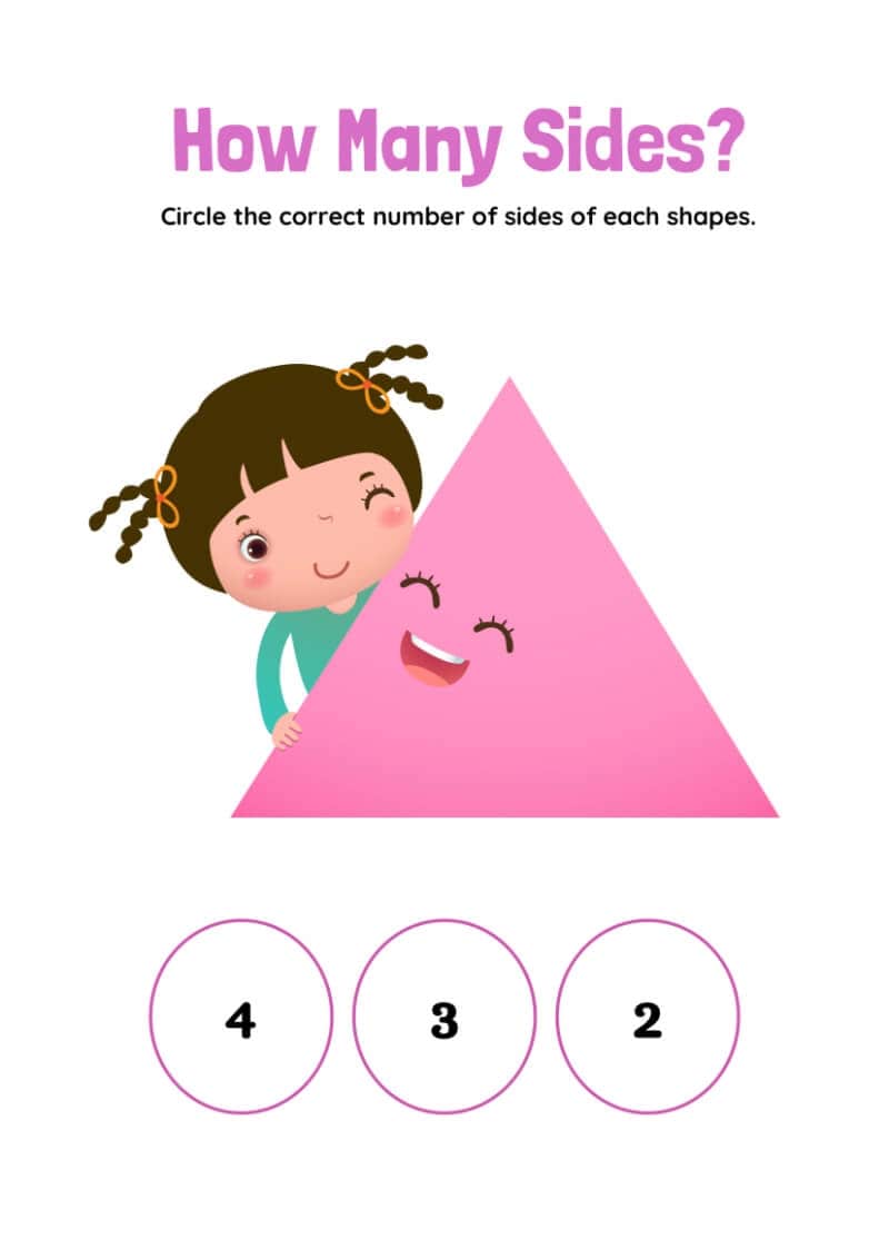 How Many Sides in Shapes Worksheet - Image 3