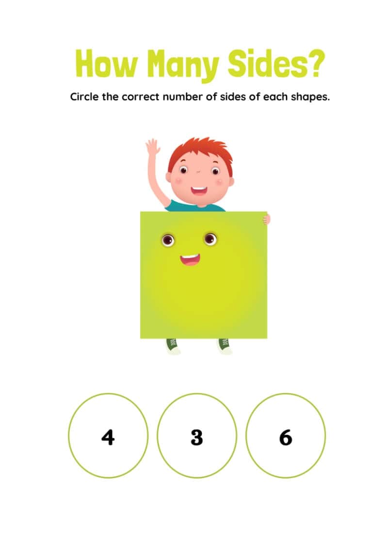 How Many Sides in Shapes Worksheet - Image 4