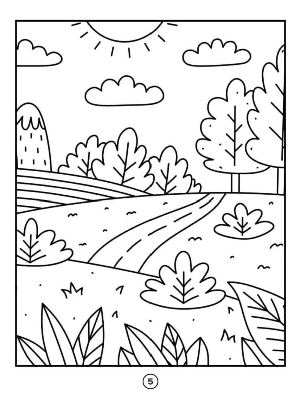 Landscape Coloring Worksheets - Image 3
