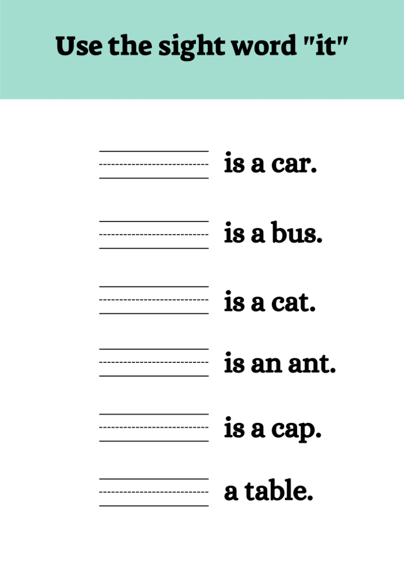 Learn to Use Sight Words Worksheet - Image 2