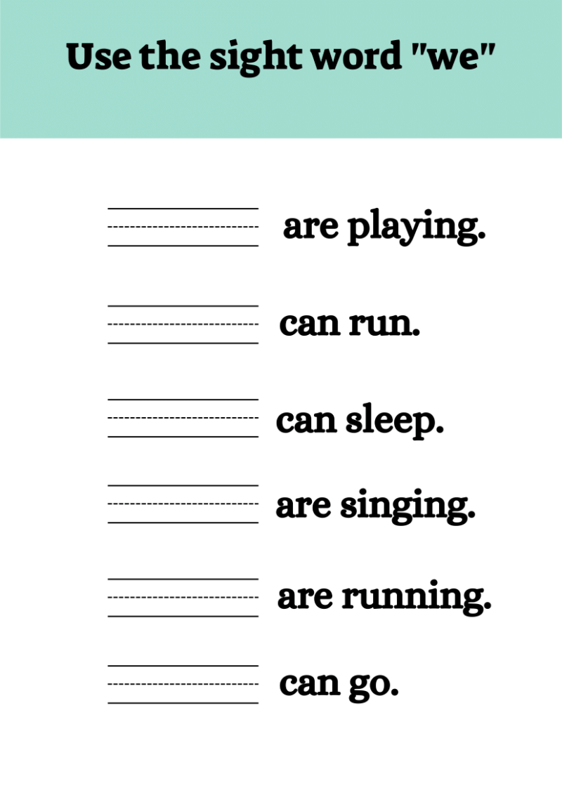 Learn to Use Sight Words Worksheet - Image 5