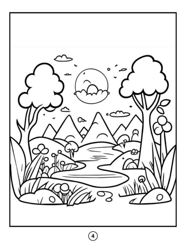 Landscape Coloring Worksheets - Image 4