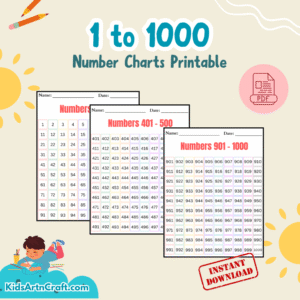 Number Charts 1 to 1000 Printable