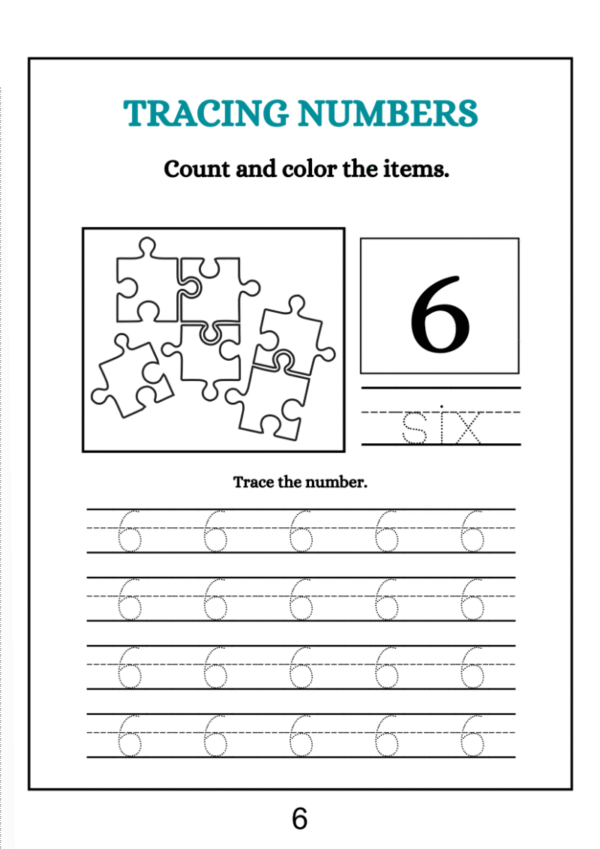 Number Tracing Worksheet - Image 4