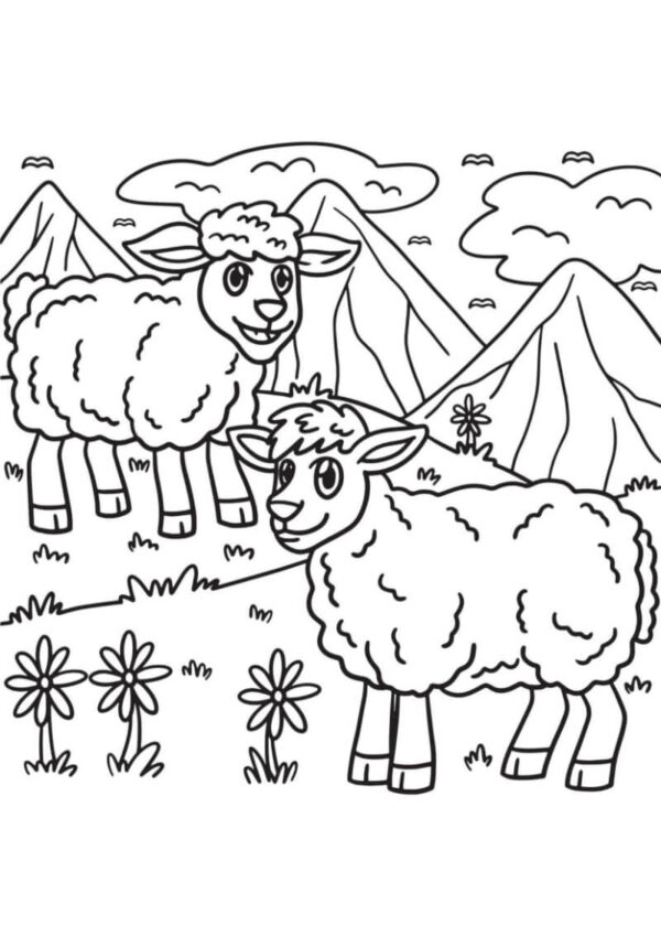 Farm Animals Coloring Worksheets for Kids - Image 5