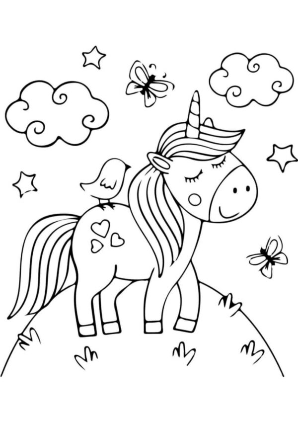Unicorn Coloring Worksheets for Kids - Image 5