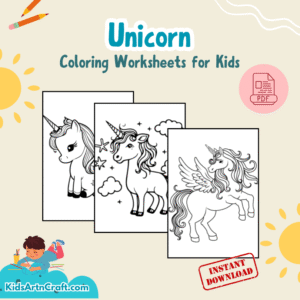Unicorn Coloring Worksheets for kids